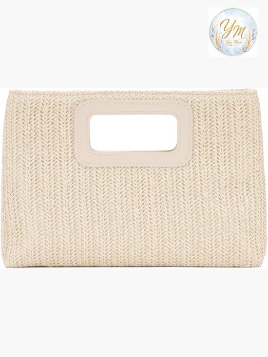 Handbags - Top Handle Straw Clutch Handbag for Women Raffia Evening Bag Summer Beach